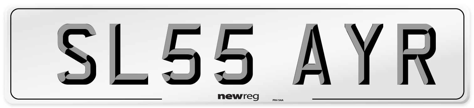 SL55 AYR Number Plate from New Reg